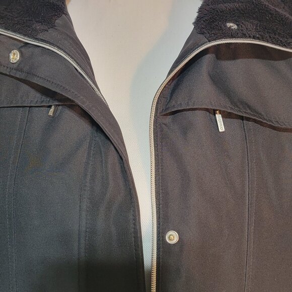 BLACK WOMEN'S WINTER RAINCOAT/ALL-PURPOSE COAT W/HOOD WEATHERPROOF BRAND - Picture 3 of 8